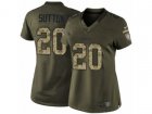 Women Nike Pittsburgh Steelers #20 Cameron Sutton Limited Green Salute to Service NFL Jersey
