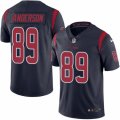 Mens Nike Houston Texans #89 Stephen Anderson Elite Navy Blue Rush NFL Jersey