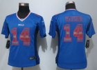 Women Nike Buffalo Bills #14 Watkins Blue Strobe Jerseys