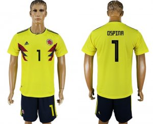 Colombia 1 OSPINA Home 2018 FIFA World Cup Soccer Jersey