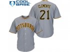 Youth Pittsburgh Pirates #21 Roberto Clemente Grey Cool Base Stitched MLB Jersey