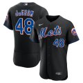 Mets #48 Jacob DeGrom Black Nike 2022 Alternate Flexbase Jersey