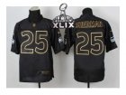 2015 Super Bowl XLIX Nike jerseys seattle seahawks #25 sherman black[Elite gold lettering fashion]