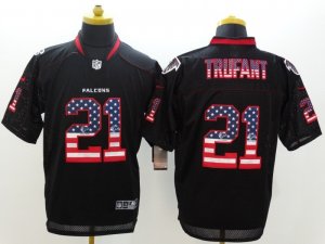 Nike Atlanta Falcons #21 Desmond Trufant Black Jerseys(USA Flag Fashion Elite)