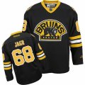 Mens Reebok Boston Bruins #68 Jaromir Jagr Authentic Black Third NHL Jersey
