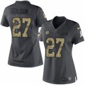 Women's Nike Pittsburgh Steelers #27 Senquez Golson Limited Black 2016 Salute to Service NFL Jersey