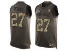 Nike Tennessee Titans #27 Eddie George Limited Green Salute to Service Tank Top NFL Jersey