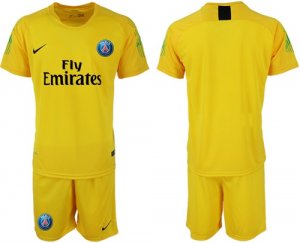 2018-19 Pari Saint-Germain Home Yellow Goalkeeper Soccer Jersey