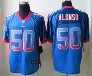 Nike Buffalo Bills #50 Alonso Blue Jerseys(Drift Fashion Elite)