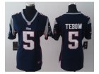 Nike Women New England Patriots #5 Tim Tebow blue Jerseys