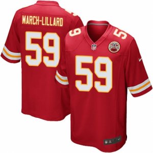 Mens Nike Kansas City Chiefs #59 Justin March-Lillard Game Red Team Color NFL Jersey