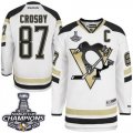 Youth Reebok Pittsburgh Penguins #87 Sidney Crosby Premier White 2014 Stadium Series 2016 Stanley Cup Champions NHL Jersey