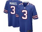 Nike NFL Buffalo Bills #3 EJ Manuel Blue Jerseys(Game)