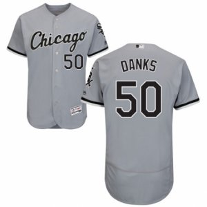 Men\'s Majestic Chicago White Sox #50 John Danks Grey Flexbase Authentic Collection MLB Jersey