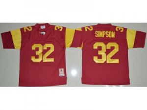 USC Trojans #32 O.J. Simpson Red Stitched NCAA Jersey