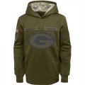 Green Bay Packers Nike Youth Salute to Service Pullover Performance Hoodie Green