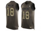 Mens Nike Baltimore Ravens #18 Jeremy Maclin Limited Green Salute to Service Tank Top NFL Jersey