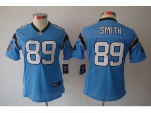 Nike Women Carolina Panthers #89 Steve Smith Blue Jerseys