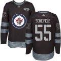 Winnipeg Jets #55 Mark Scheifele Black 1917-2017 100th Anniversary Stitched NHL Jersey