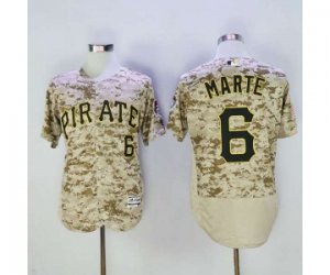 Mens Pittsburgh Pirates #6 Starling Marte Majestic Camo Flexbase Authentic Collection Player Jersey