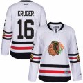 Womens Reebok Chicago Blackhawks #16 Marcus Kruger Authentic White 2017 Winter Classic NHL Jersey