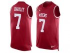 Mens Nike San Francisco 49ers #7 Matt Barkley Limited Red Player Name & Number Tank Top NFL Jersey