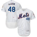 Mets #48 Jacob deGrom White 150th Patch Flexbase Jersey