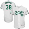 Men's Majestic Baltimore Orioles #38 Jimmy Paredes White Celtic Flexbase Authentic Collection MLB Jersey