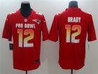 Nike AFC Patriots #12 Tom Brady Red 2018 Pro Bowl Game Jersey