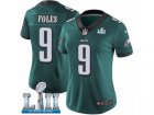 Women Nike Philadelphia Eagles #9 Nick Foles Midnight Green Team Color Vapor Untouchable Limited Player Super Bowl LII NFL Jersey