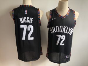 Nets #72 Biggie Black City Edition Nike Swingman Jersey