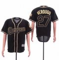 Dodgers #27 Alex Verdugo Black Gold Cool Base Jersey