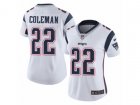 Women Nike New England Patriots #22 Justin Coleman Vapor Untouchable Limited White NFL Jersey