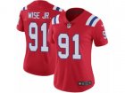 Women Nike New England Patriots #91 Deatrich Wise Jr Vapor Untouchable Limited Red Alternate NFL Jersey