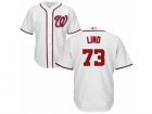 Mens Majestic Washington Nationals #73 Adam Lind Replica White Home Cool Base MLB Jersey