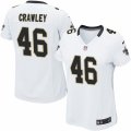 Womens Nike New Orleans Saints #46 Ken Crawley Limited White NFL Jersey