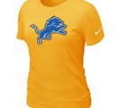 Women Detroit Lions Yellow T-Shirts