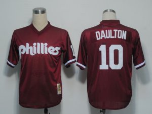 MLB Philadelphia Phillies #10 Daulton m&n Red[1991]