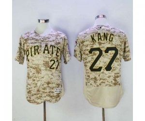 Mens Pittsburgh Pirates #27 Jung Ho Kang Majestic Camo Flexbase Authentic Collection Player Jersey