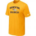 Denver Broncos Heart & Soul Yellow T-Shirt