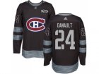 Men Adidas Montreal Canadiens #24 Phillip Danault Black 1917-2017 100th Anniversary Stitched NHL Jersey