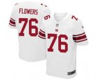 Men's Nike New York Giants #76 Ereck Flowers Elite White NFL Jersey