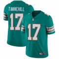 Mens Nike Miami Dolphins #17 Ryan Tannehill Vapor Untouchable Limited Aqua Green Alternate NFL Jersey