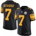 Mens Pittsburgh Steelers #7 Ben Roethlisberger Nike Black Color Rush Limited Jersey