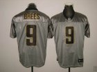 new orleans saints #9 brees gray shadow