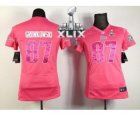 2015 Super Bowl XLIX nike women nfl jerseys new england patriots #87 gronkowski pink[nike]
