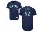 Mens Majestic Seattle Mariners #52 Carlos Ruiz Navy Blue Flexbase Authentic Collection MLB Jersey