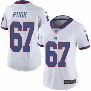 Women\'s Nike New York Giants #67 Justin Pugh Limited White Rush NFL Jersey