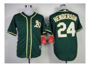 mlb jerseys oakland athletics #24 henderson green[2014 new]