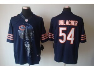 Nike NFL Chicago Bears #54 Brian Urlacher Blue Jerseys(Helmet Tri-Blend Limited)